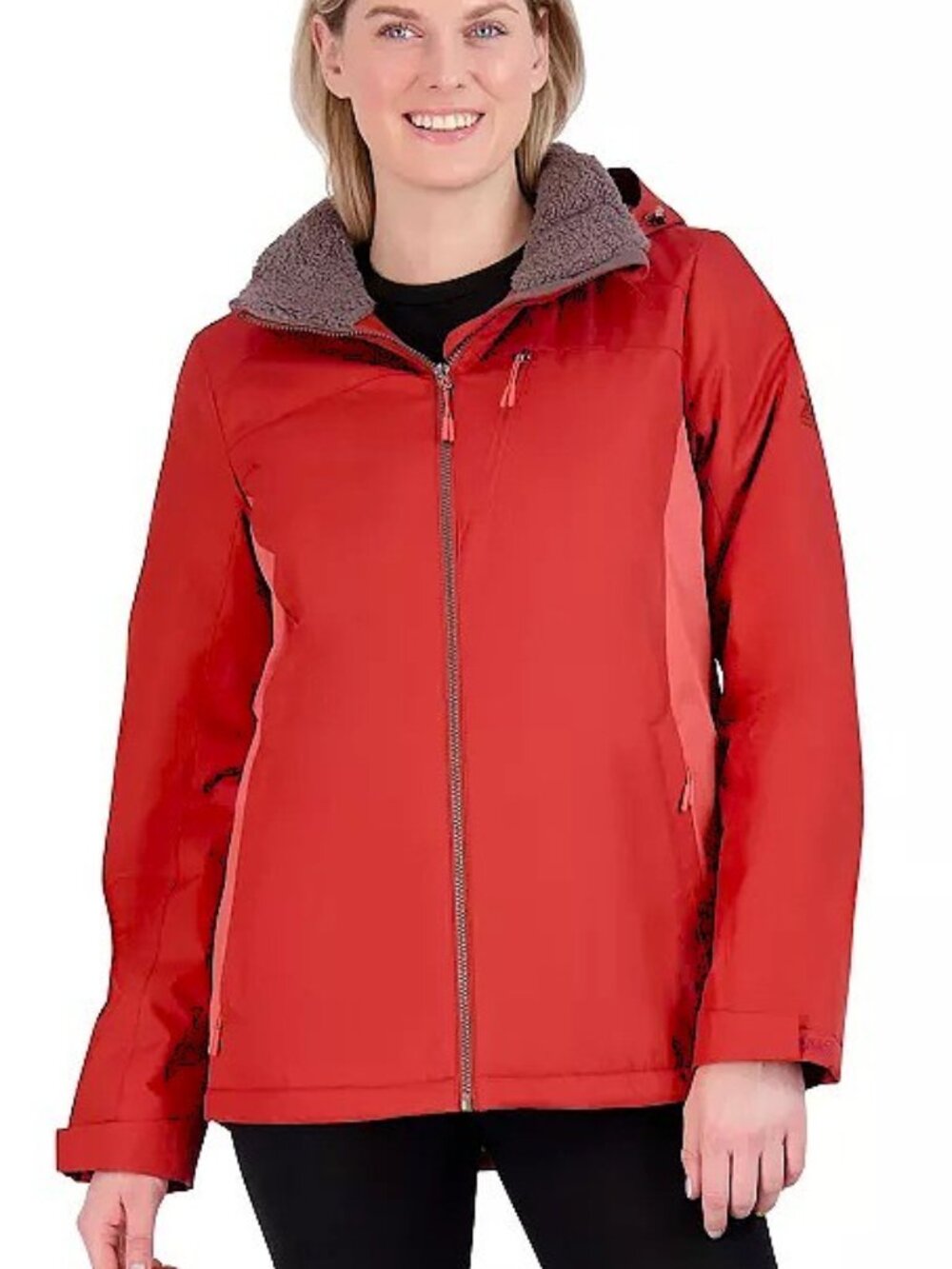 ZeroXposur Autumn Red Blair Softshell Hooded Insulated Jacket SZ XL